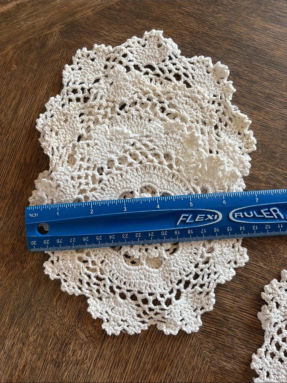 Vintage Red and Cream Lace Doilies and Placemats
